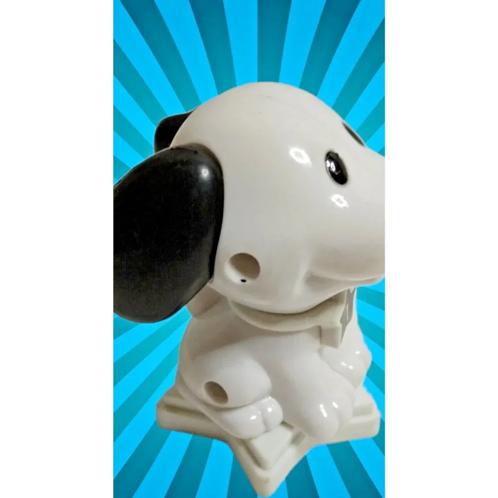 Cake Decoration Snoopy White Dog Collar Says #1 Action‎ Figure